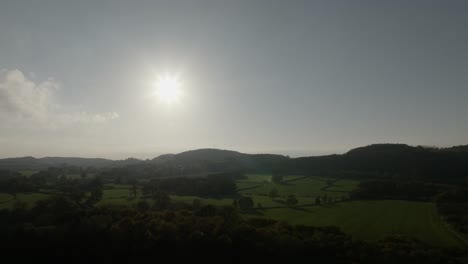 Herefordshire-Herbst-Antenne-Landschaft-Großbritannien-Sonne