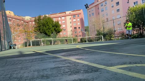 Juego-De-Pelota-De-Tenis,-Video-De-Stock-En-Lisboa