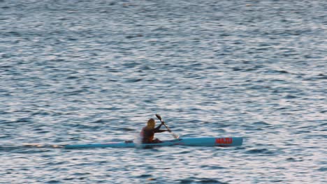 Man-Rowing-In-Canoe-In-The-Sea-in-Cascais