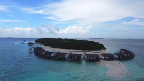 Malediven-Luftaufnahme-Strandhäuser