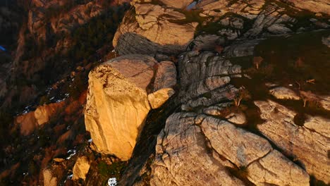 Aerial-drone-shot-of-the-rocky-mountain-top