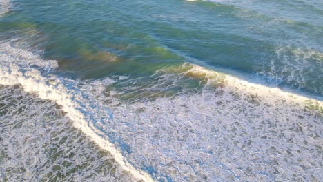 Series-Of-White-Foamy-Waves-In-Moonee-Beach---Moonee-Creek-In-NSW,-Australia