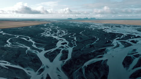 Drone-footage-of-crazy-markings-in-a-glacial-flood-plane