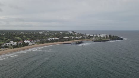 Aerial-Of-Bargara-Coastal-Community-Near-Bundaberg-Queensland-Australia---drone-shot