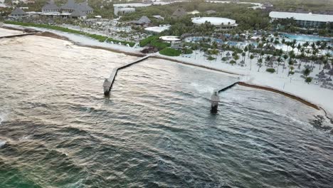 Scenic-Resort-At-Vidanta-Riviera-Maya,-Quintana-Roo,-Mexico---aerial-drone-shot