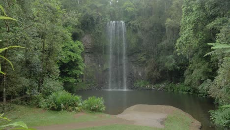 Picturesque-Landscape-Of-Millaa-Millaa-Falls-And-Rainforest-In-North-Queensland,-Australia