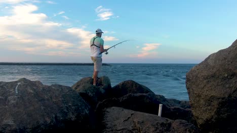 Premium Photo  Fishing rod on the seashore