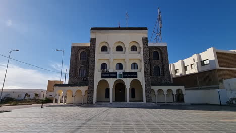 panoramic-view-of-the-town-hall-of-the-city-of-Tarfaya-in-Morocco-on-a-sunny-day