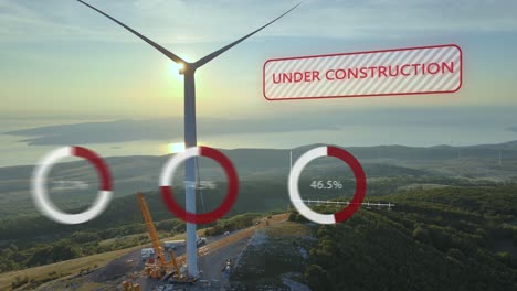 Animation-and-graphical-representation-by-renewable-energy-resources-company-about-progress-of-windmill-construction-project