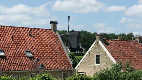Bourtange-in-The-Netherlands-with-a-windmill