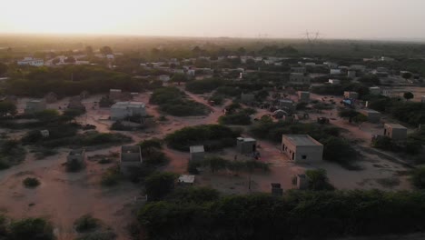 Rural-Village-In-Sindh.-Aerial-Dolly-Right