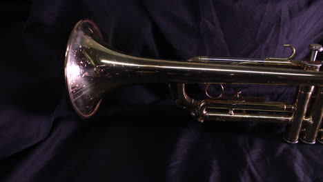 Brass-trumpet-only-on-a-black-background
