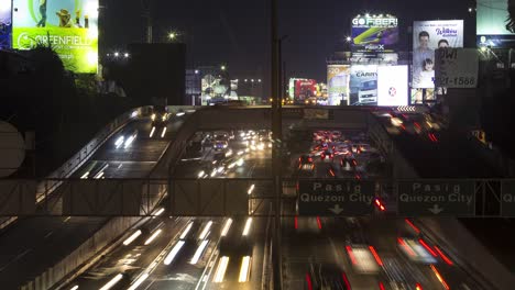 Time-lapse-of-the-daily-traffic-opposite-direction-of-busy-highway-transportation-of-Carlos-P