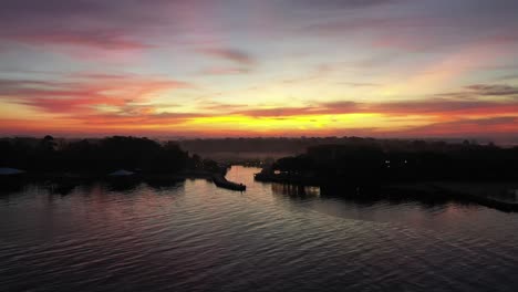 Point-Clear-Alabama-Marina-colorful-sunrise