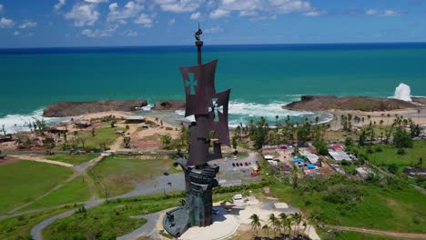 Statue-Honoring-Christopher-Columbus-In-Arecibo-Puerto-Rico-Called-The-Estato-De-Colón