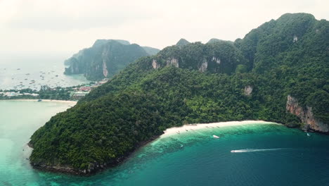 Aerial-View-of-Exotic-Phi-Phi-Don-Island,-Thailand