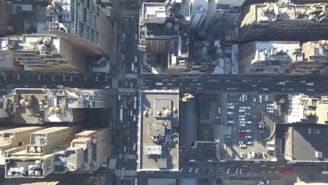 Aerial-of-Midtown-Manhattan,-New-York-City