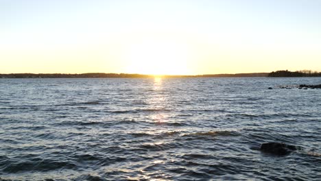 Panoramic-view-of-the-sea-at-the-end-of-the-day