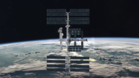 La-Estación-Espacial-Internacional-Gira-Fuera-De-Control-Sobre-La-Tierra