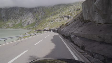 Driving-on-the-Grimsel-Pass-in-Switzerland