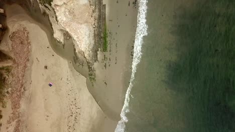 Beach-Top-down-Drone-shot