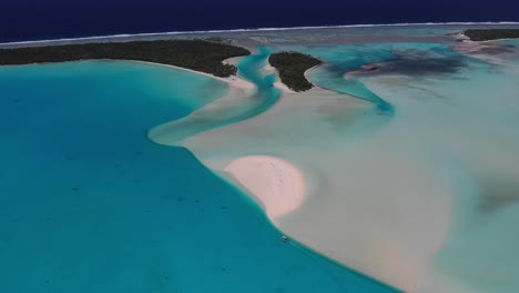 Cook-Island---Ein-Fuß-Insel-Drohnenvideo-Aus-500-Metern-Höhe