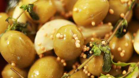Marinated-green-olives-in-a-bowl