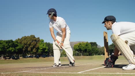 Batsman-hitting-a-ball-during-cricket-match