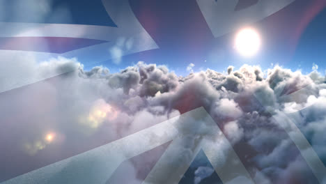 Bandera-De-Inglaterra-Ondeando-Contra-El-Cielo-Y-Las-Nubes-4k