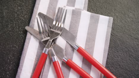 Various-cutlery-on--table-4k