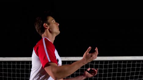 Confident-soccer-player-juggling-ball-4k