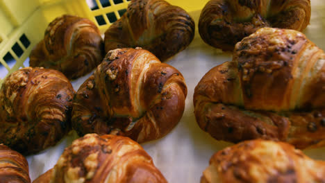 Baked-croissant-arranged-in-a-basket-4k