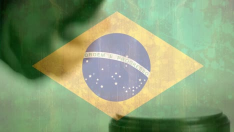 Digitally-animation-of-Brazilian-Flag-and-gavel-4k
