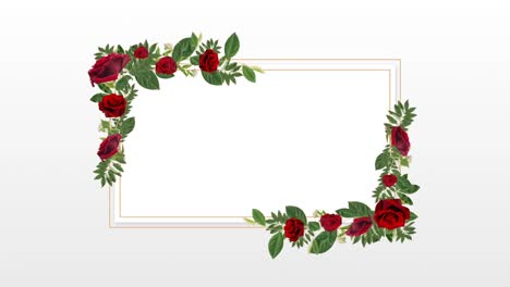 Photo-frame-for-copy-space-with-decorative-red-roses