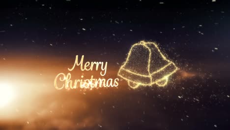 Glowing-gold-christmas-message-in-the-snow