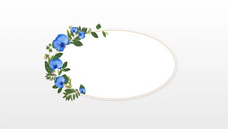 Photo-frame-for-copy-space-with-decorative-blue-flowers