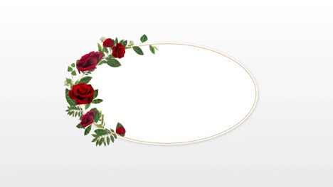 Photo-frame-for-copy-space-with-decorative-red-rose