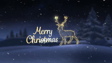 Glowing-gold-christmas-message-in-the-snow
