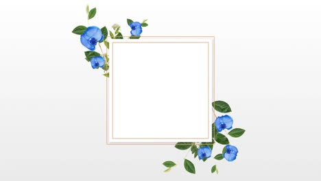 Bordürendesign-Mit-Hübschen-Weißen-Und-Blauen-Blumen