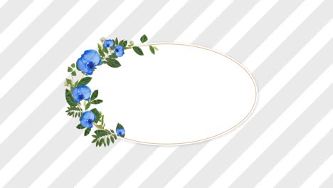 Fotorahmen-Für-Kopierraum-Mit-Dekorativen-Blauen-Blumen