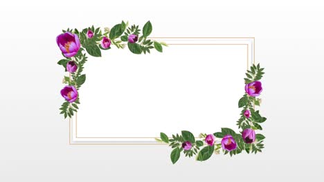 Photo-frame-for-copy-space-with-decorative-purple-flowers