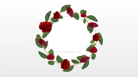 Photo-frame-for-copy-space-with-decorative-red-rose