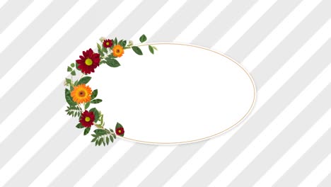 Photo-frame-for-copy-space-with-decorative-red-and-orange-flowers