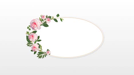 Fotorahmen-Für-Kopierraum-Mit-Dekorativen-Rosa-Blumen