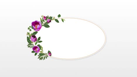 Fotorahmen-Für-Kopierraum-Mit-Dekorativen-Rosa-Blumen