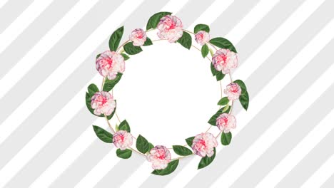 Fotorahmen-Für-Kopierraum-Mit-Dekorativer-Rosa-Blume