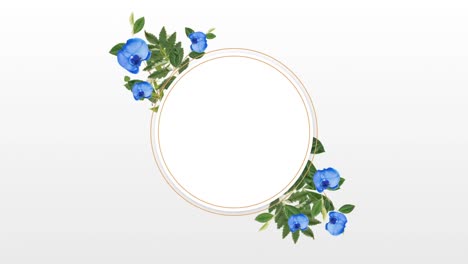 Marco-De-Fotos-Para-Copiar-Espacio-Con-Flores-Azules-Decorativas