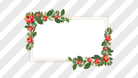 Photo-frame-for-copy-space-with-decorative-red-flowers