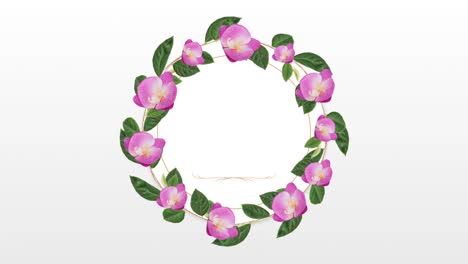 Fotorahmen-Für-Kopierraum-Mit-Dekorativer-Rosa-Blume