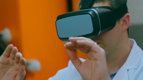 Robotic-engineer-using-virtual-reality-headset-4k